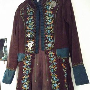 Steampunk embroidered jacket